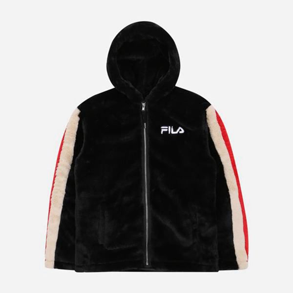 Fila Faux Fur Women's Jackets - Black,NZ 743-4213